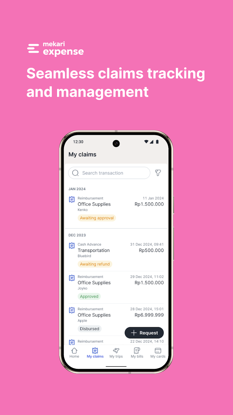 screenshot of Mekari Expense